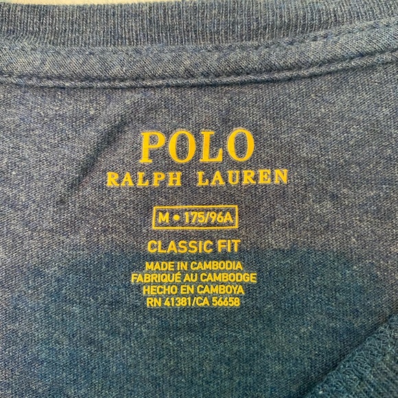 POLO RALPH LAUREN classic fit blue tee shirt size M - Picture 3 of 5
